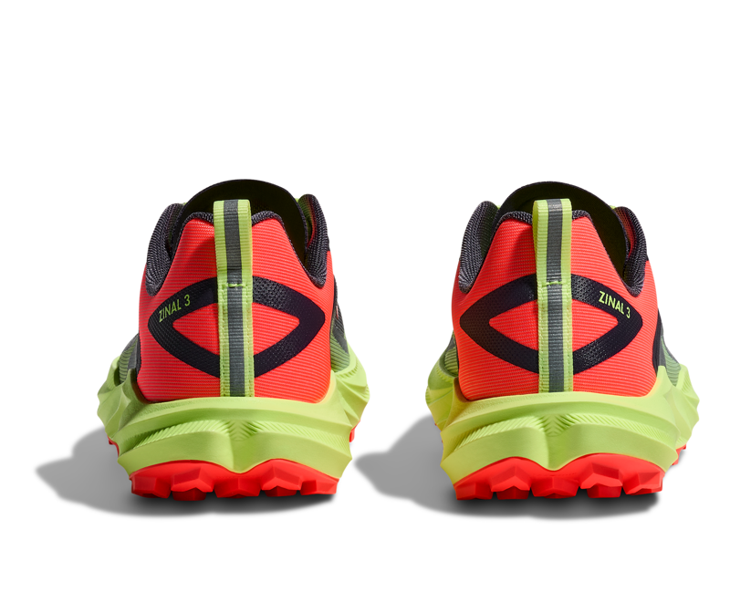 Hoka Zinal 3 Women's Trail Running Shoe in Squid Ink/Neon Yuzu-4