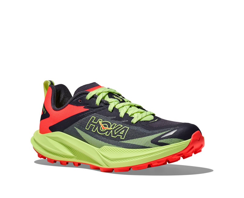 Hoka Zinal 3 Women's Trail Running Shoe in Squid Ink/Neon Yuzu-5