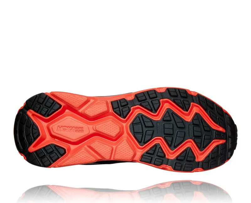 HOKA Challenger ATR 6 GTX Men's Road/Trail Running Shoe in Black/Green Sheen-1