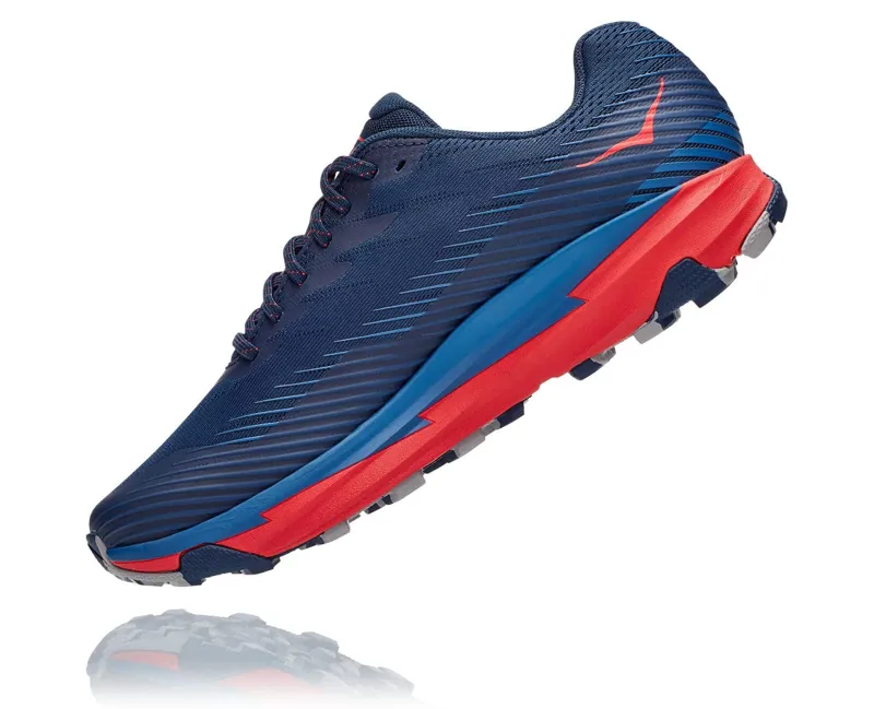 HOKA Torrent 2 Men's Trail Running Shoe in Moonlit Ocean/High Risk Red-4