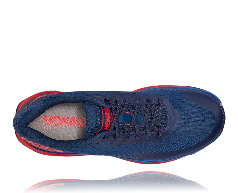 HOKA Torrent 2 Men's Trail Running Shoe in Moonlit Ocean/High Risk Red-3