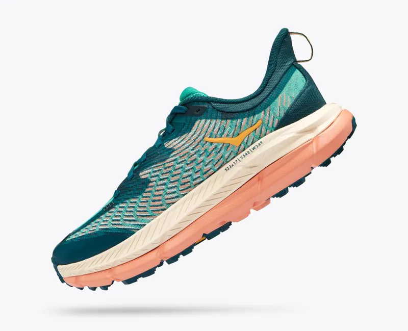 HOKA Mafate Speed 4 Women's Trail Running Shoe in Deep Teal/Water Garden-3