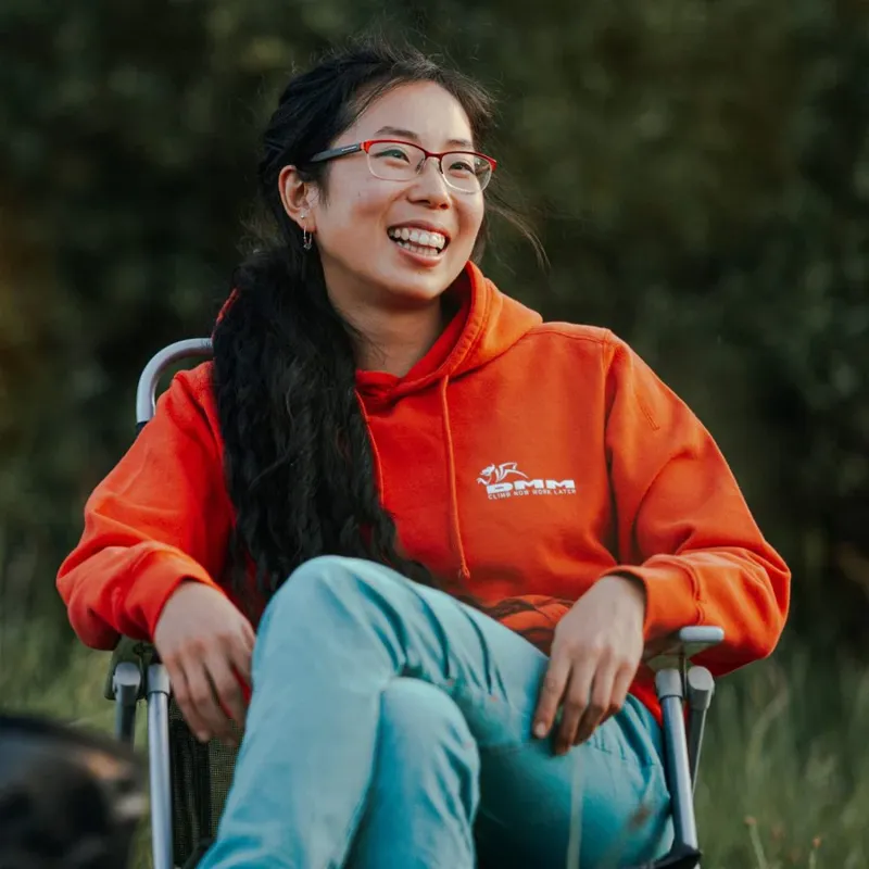 DMM Climb Now Work Later Unisex Hoodie in Molten Lava-2