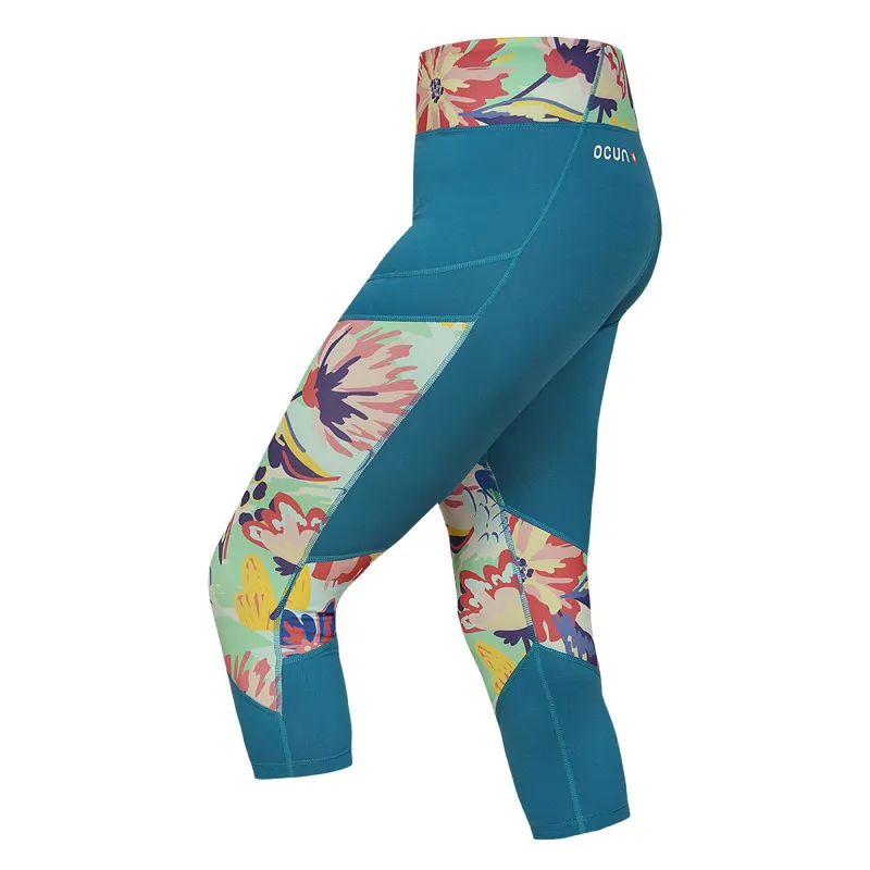 Ocun Women's Rhea 3/4 Leggings in Blue Fjord-2
