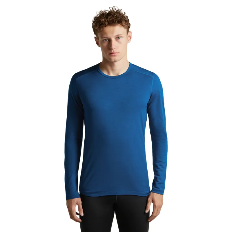 Icebreaker 200 Oasis Men's Long Sleeve Crewe Thermal Top in Lazurite