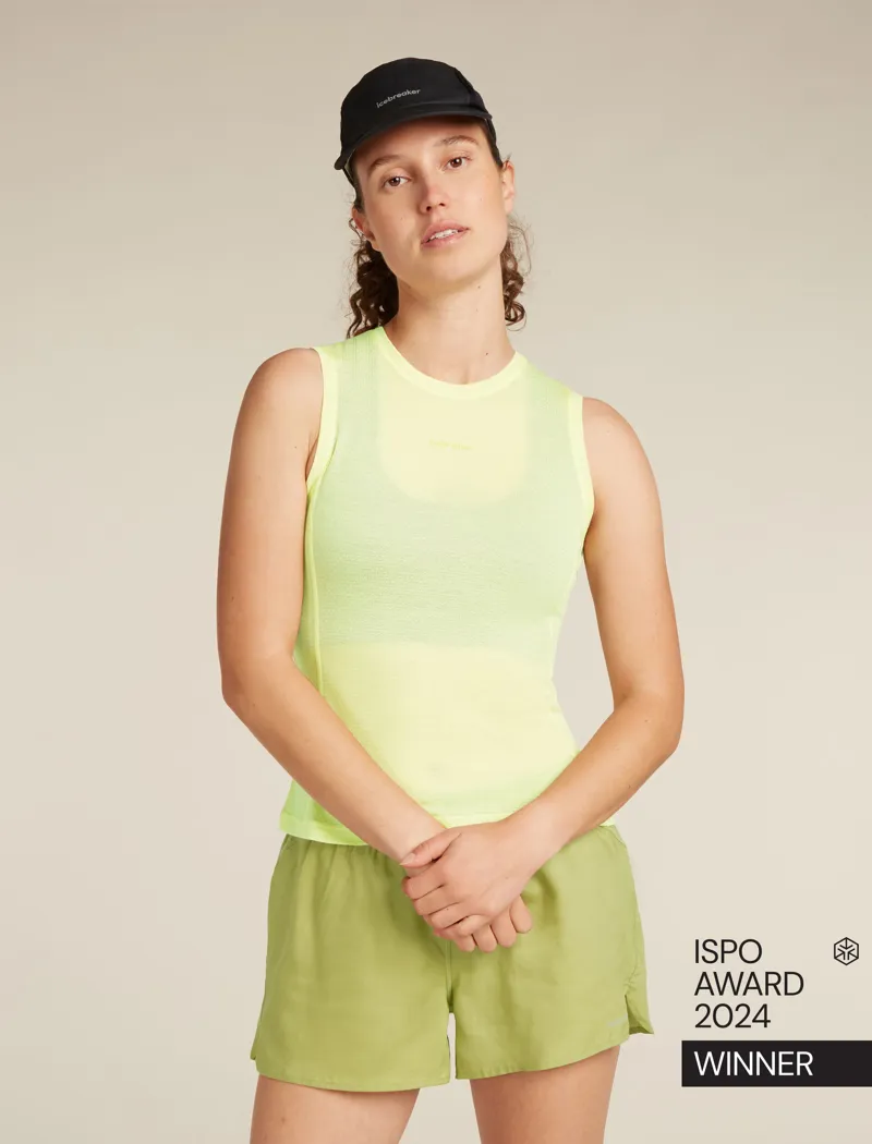 Icebreaker Merino Blend 75 Cool-Lite Featherlight Women's Tank in Citrine-1