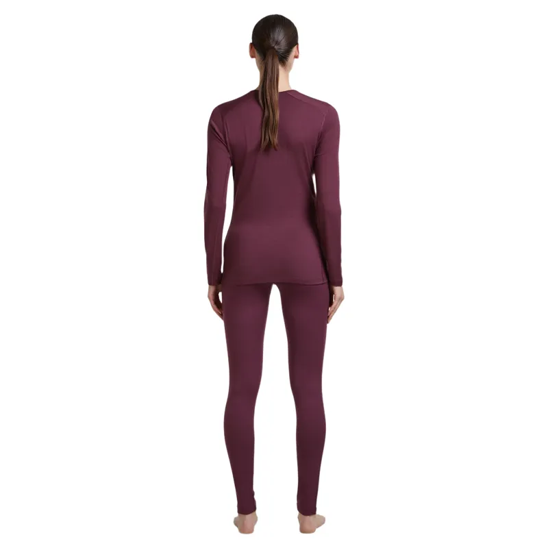 Icebreaker Women's 200 Oasis Long Sleeve Crewe in Dark Berry-3