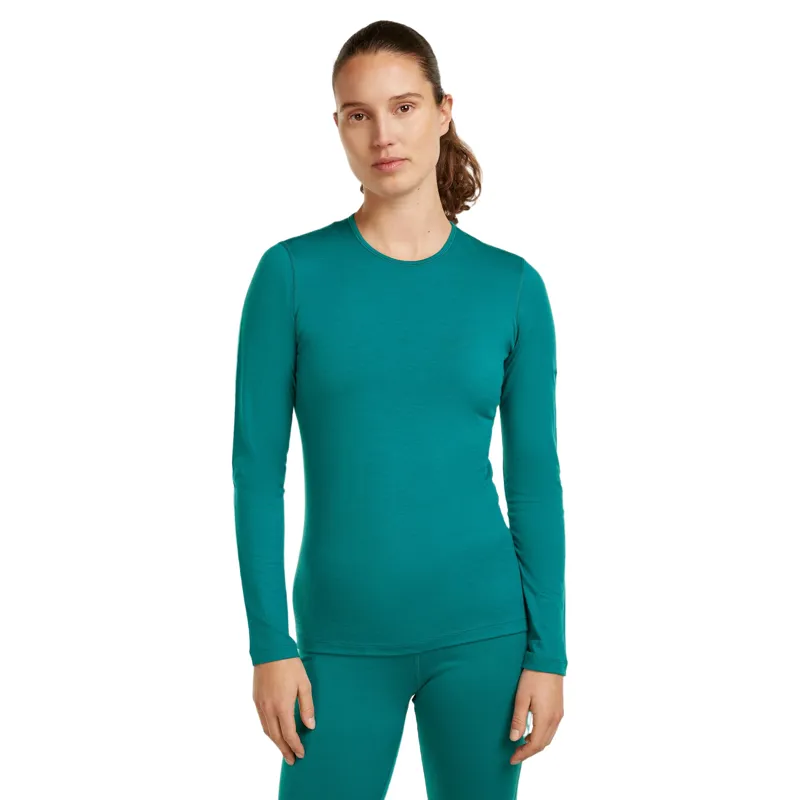 Icebreaker 200 Oasis Women's Long Sleeve Crewe in Tidal Teal