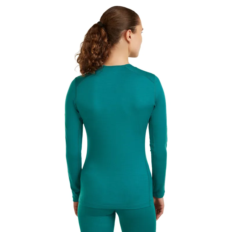 Icebreaker 200 Oasis Women's Long Sleeve Crewe in Tidal Teal-1