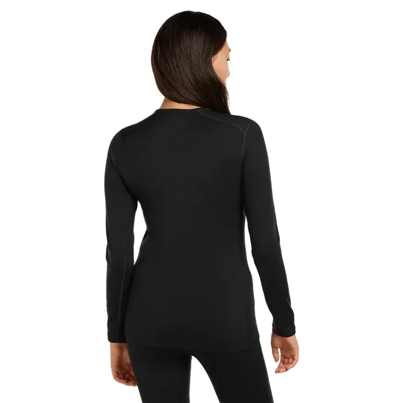 Icebreaker Merino 200 Oasis Women's Long Sleeve Crewe in Black-1