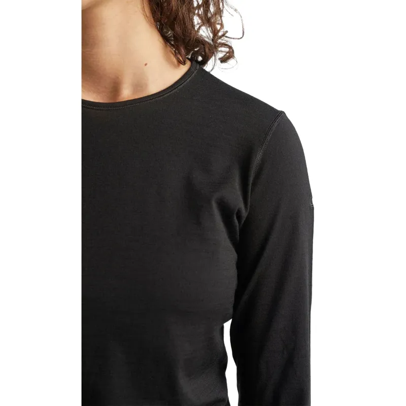 Icebreaker Merino 200 Oasis Women's Long Sleeve Crewe in Black-3