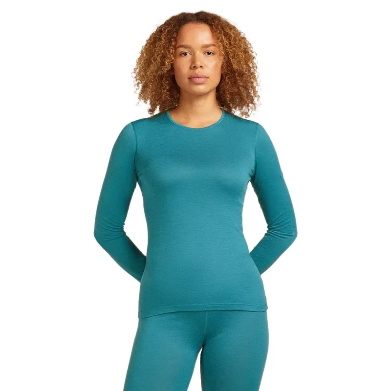 Icebreaker Merino 200 Oasis Women's Long Sleeve Crewe in Topaz