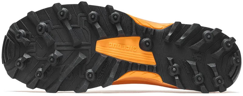 Icebug Pytho6 BUGrip Men's Studded Running Shoe in Mango/Black-1