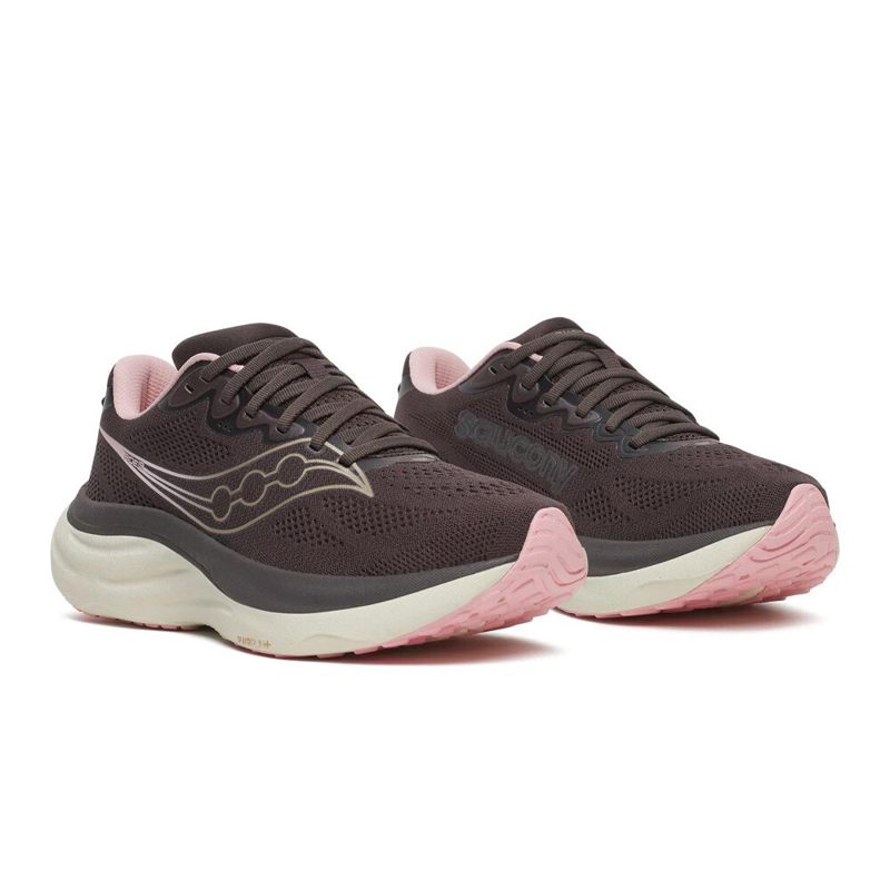 Saucony Ride 19 Women's Road Running Shoe in Torte/Eggshell-4