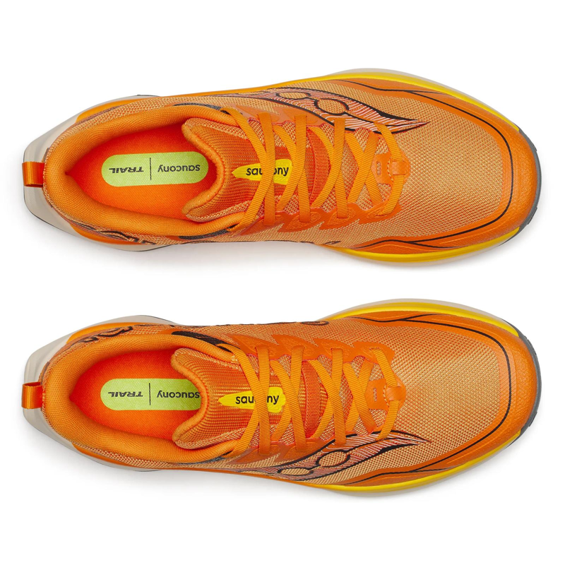 Saucony Peregrine 16 Men's Trail Running Shoe in Fuego/Cyber Orange-2