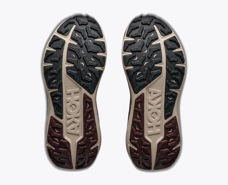 Hoka Stinson 8 Men's Trail Running Shoe in River Rock Grey/Spiced Chocolate-2