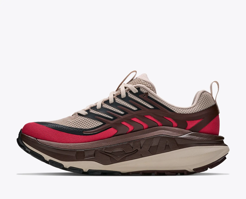 Hoka Stinson 8 Men's Trail Running Shoe in River Rock Grey/Spiced Chocolate-3