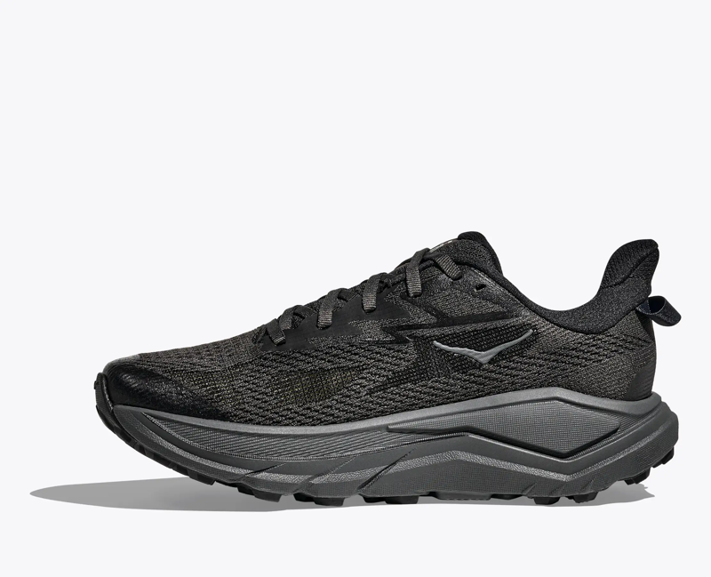 Hoka Challenger 8 Wide Women's Trail Running Shoe in Black/Outer Orbit-3