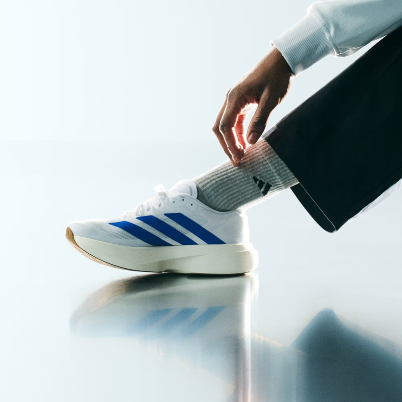 adidas Evo SL Men's Road Running Shoe in Cloud White/Royal Blue/Ruby-3