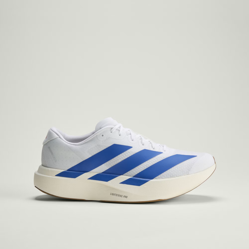 adidas Evo SL Men's Road Running Shoe in Cloud White/Royal Blue/Ruby