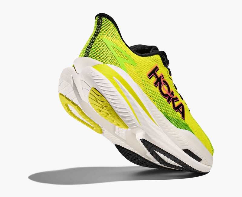 Hoka Mach X 3 Men's Road Running Shoe in Neon Hoka Citrus/Neon Lime-4