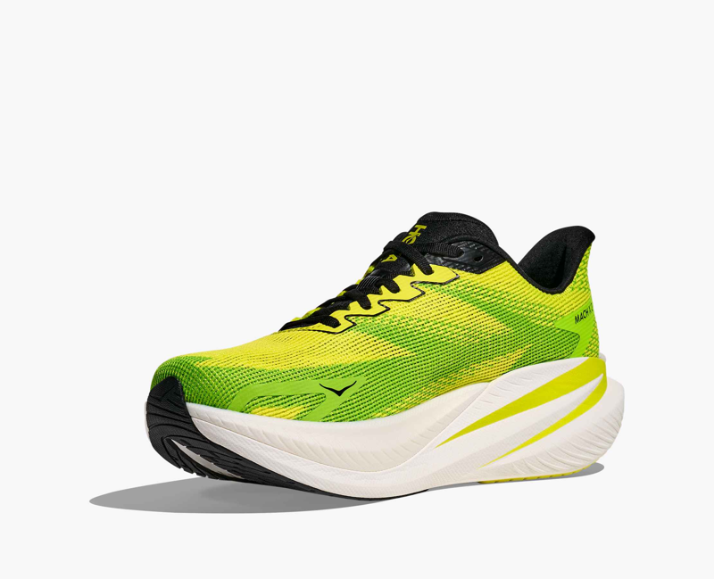 Hoka Mach X 3 Men's Road Running Shoe in Neon Hoka Citrus/Neon Lime-5