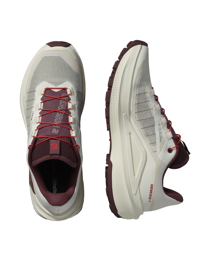 Salomon Genesis 2 Women's Trail Running Shoes in Vanilla Ice/Huckleberry/Lava Falls-1