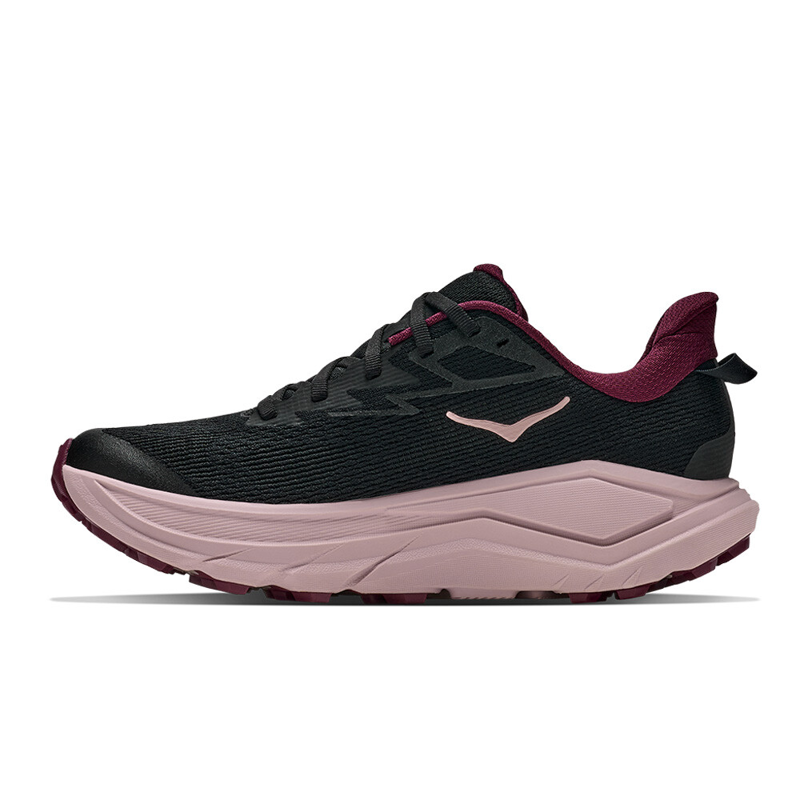 Hoka Challenger 8 Women's Trail Running Shoe in Black/Pink Opal-3