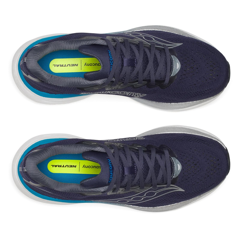 Saucony Ride 19 Men's Road Running Shoe in Naval/Cobalt-1