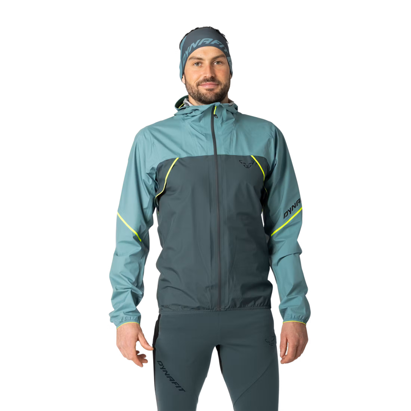Dynafit Alpine 3L Men's Waterproof Jacket in Smoke Blue