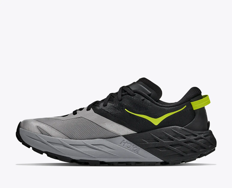 Hoka Speedgoat 7 Men's Trail Running Shoe in Black/Stellar Grey-3