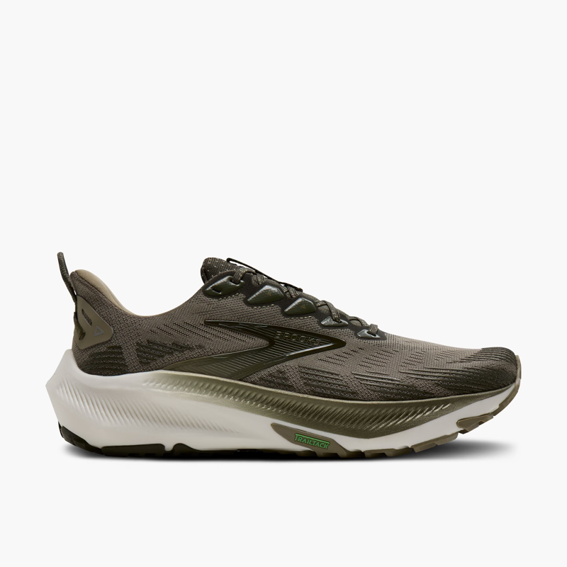 Brooks Ghost Trail Men's Trail Running Shoe in Olive/Olive/Metallic