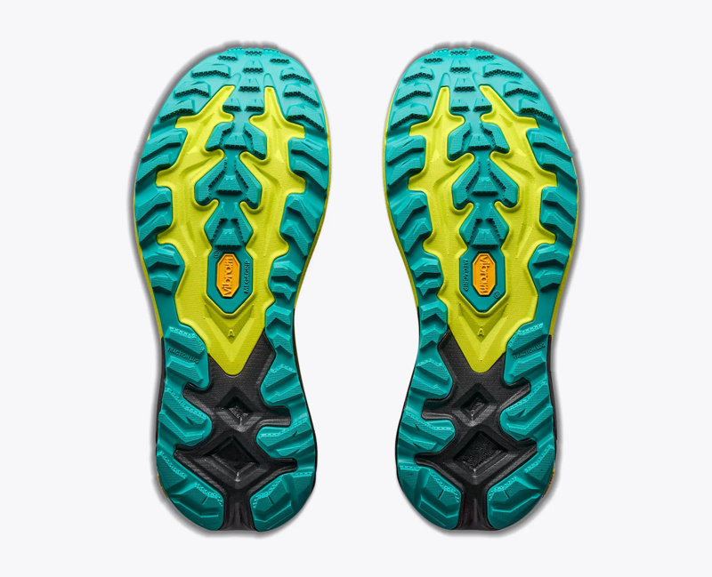 Hoka Mafate 5 Men's Trail Running Shoe in Black/Hoka Citrus-2