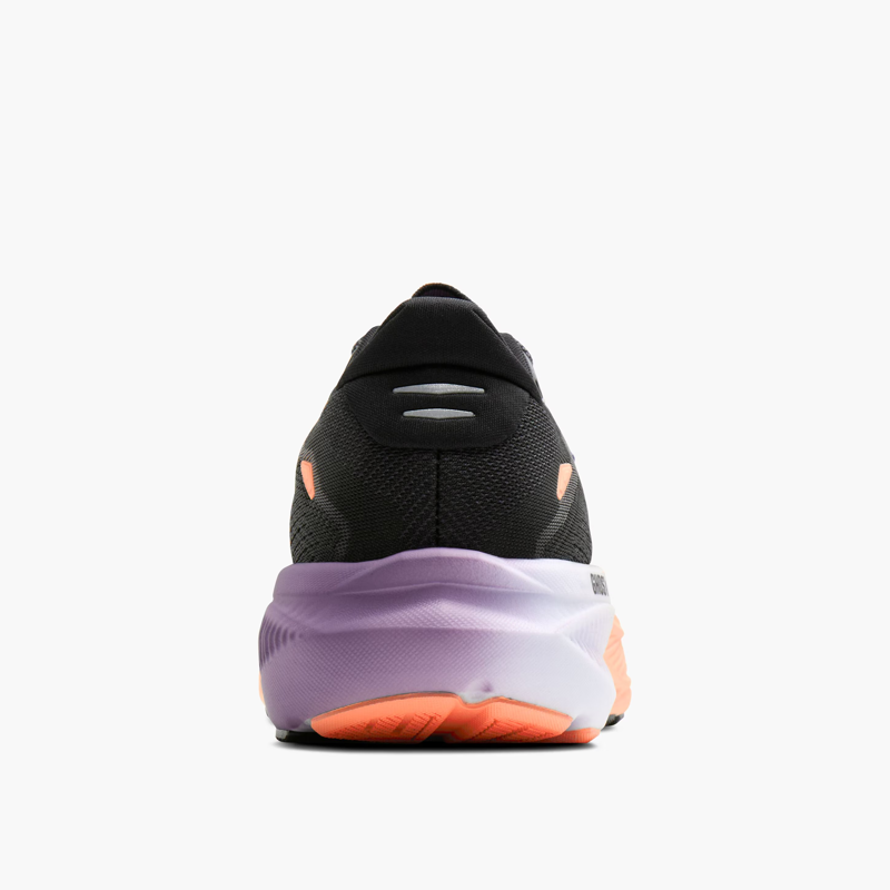 Brooks Ghost 18 Women's Road Running Shoe in Black/Mulled Grape/Peach-5
