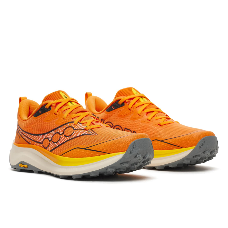 Saucony Peregrine 16 Men's Trail Running Shoe in Fuego/Cyber Orange-4