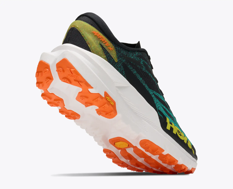 Hoka Mafate X Men's Trail Running Shoe in Black/Electric Aqua -6