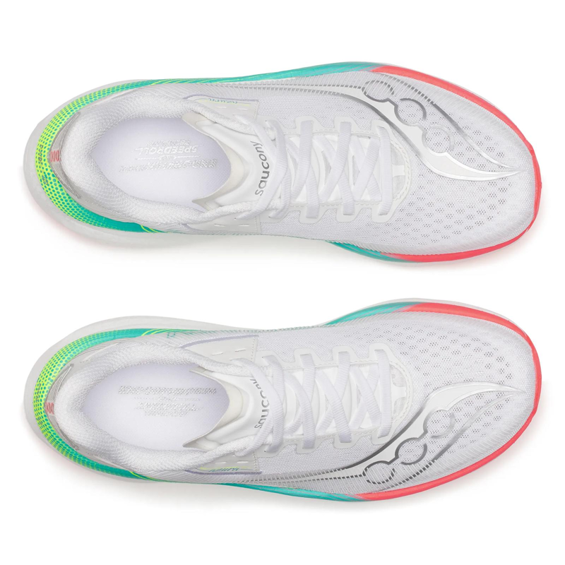 Saucony Endorphin Azura Women's Road Running Shoe in White/Multi-2