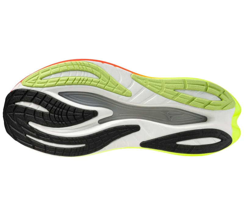 Mizuno Neo Vista 3 Men's Road Running Shoe in White/Black/Orange-2
