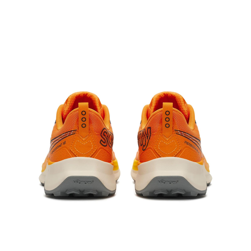 Saucony Peregrine 16 Men's Trail Running Shoe in Fuego/Cyber Orange-5