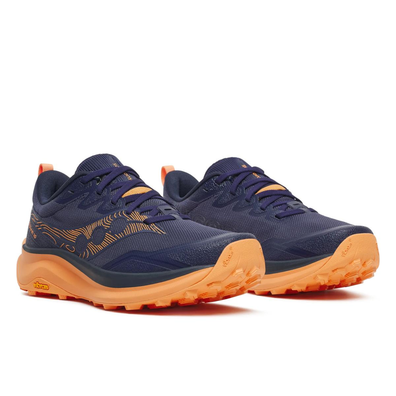 Saucony Peregrine 16 Women's Trail Running Shoe in Naval/Persian-4