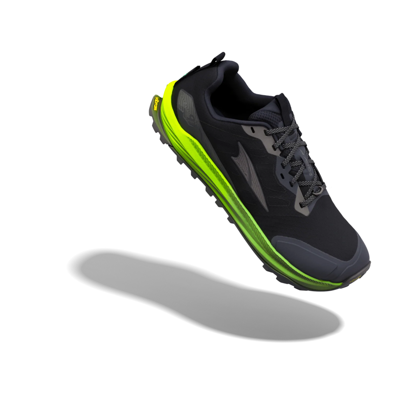 Altra Lone Peak 9+ Men's Trail Running Shoe in Black/Dark Gull Gray/Green Gecko-4