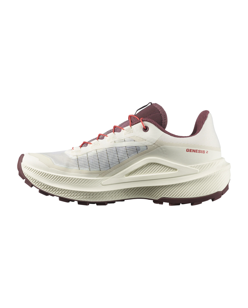 Salomon Genesis 2 Women's Trail Running Shoes in Vanilla Ice/Huckleberry/Lava Falls-3