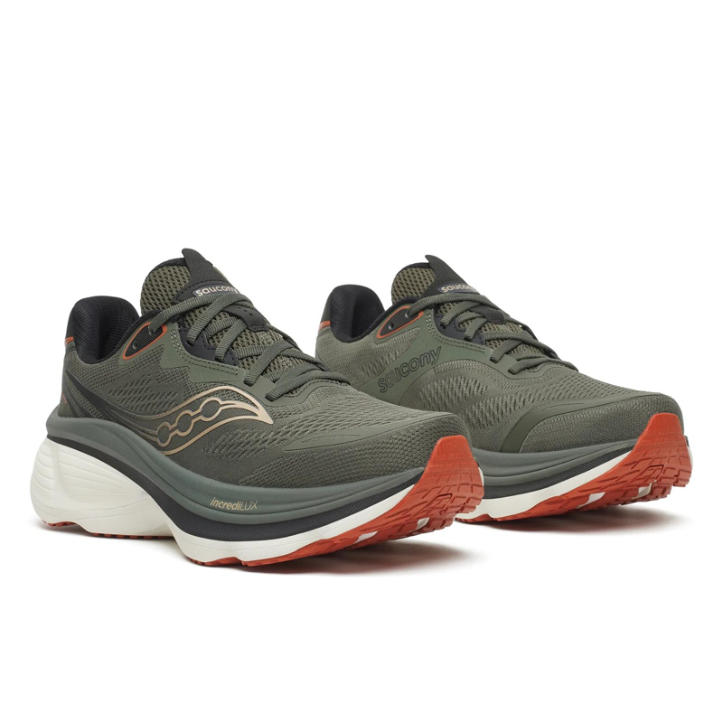 Saucony Hurricane 26 Men's Road Running Shoes in Fatigue/Black-4