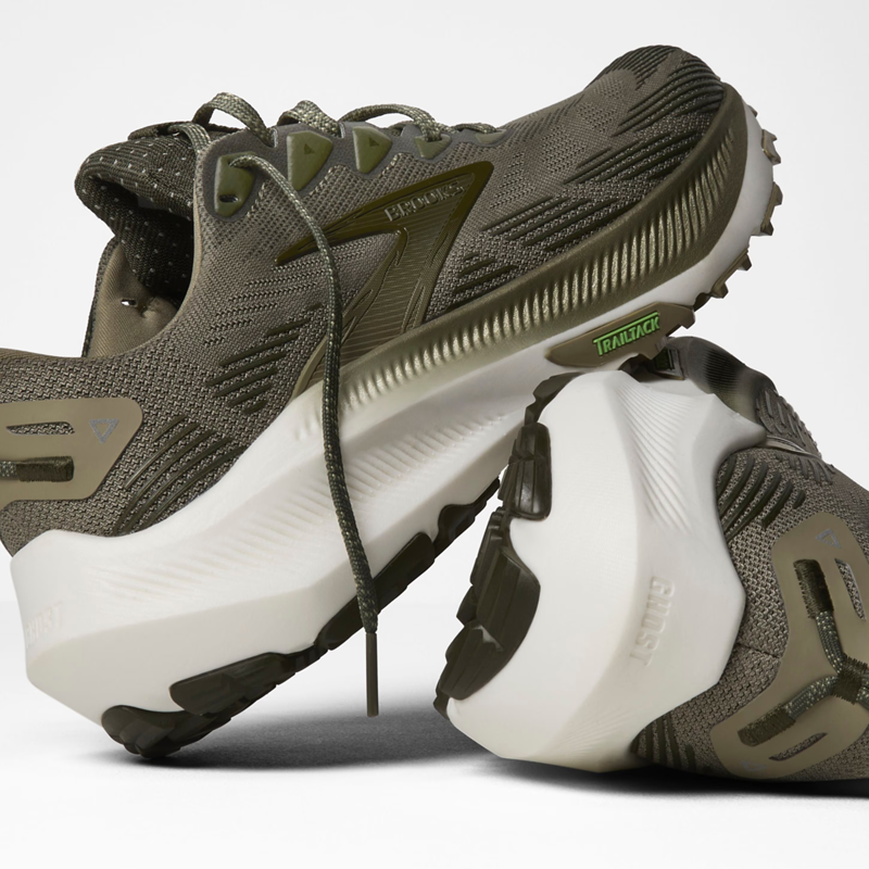 Brooks Ghost Trail Men's Trail Running Shoe in Olive/Olive/Metallic-4