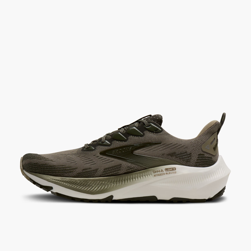Brooks Ghost Trail Men's Trail Running Shoe in Olive/Olive/Metallic-3