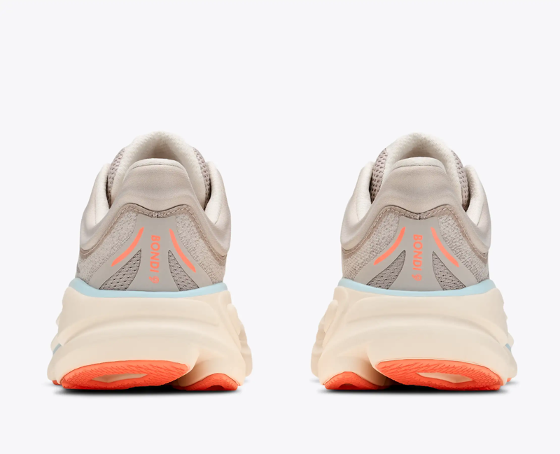 Hoka Bondi 9 Women's Road Running Shoe in River Rock Grey/Mineral Ore-5