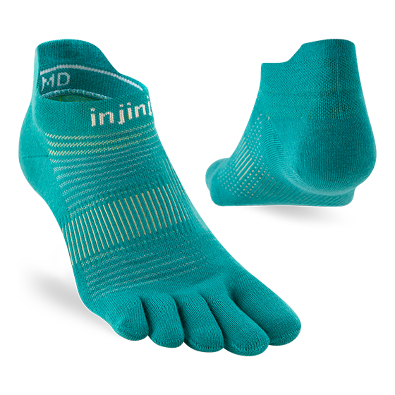 Injinji Run Lightweight No-Show Socks in Atlantis