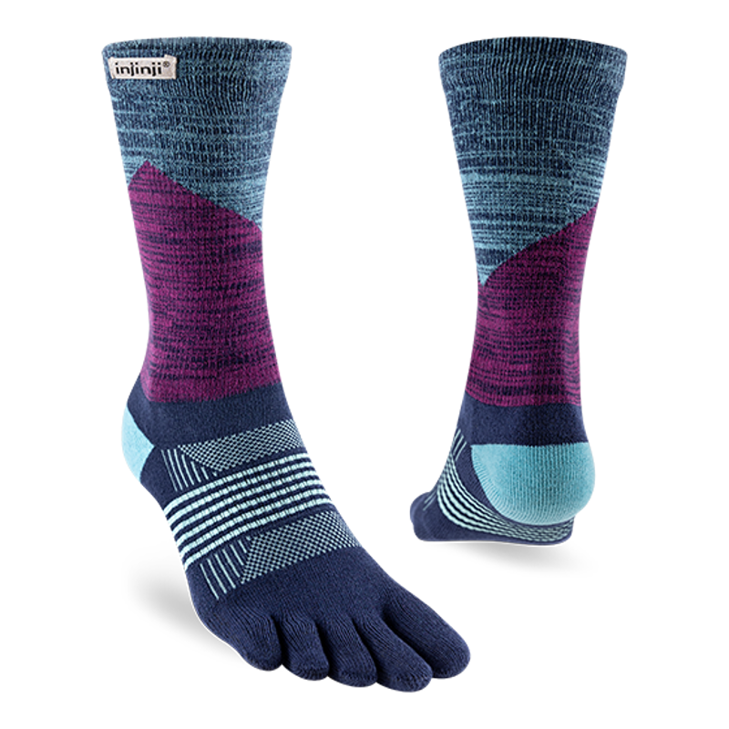 Injinji Trail Midweight Crew Women's Running Sock in Twilight