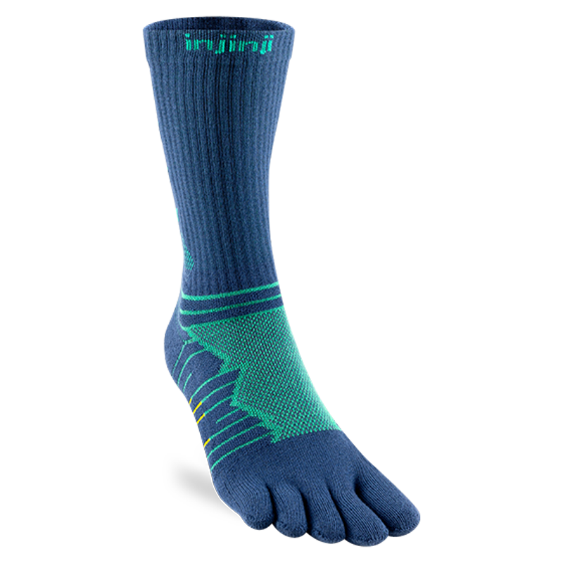 Injinji Ultra Run Crew Socks in Poseidon-1