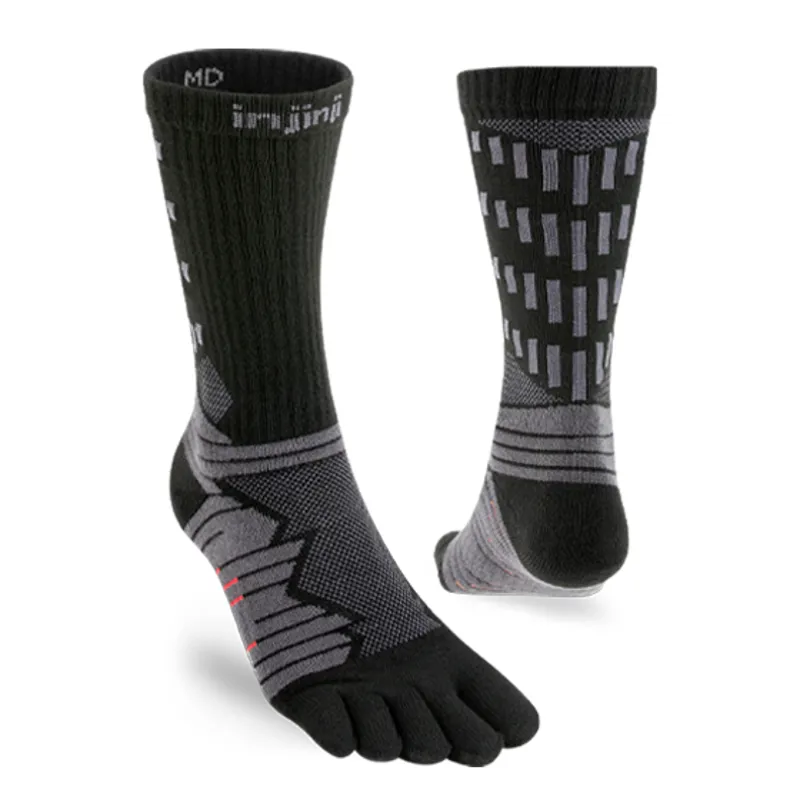 Injinji Ultra Run Crew Socks in Obsidian-1